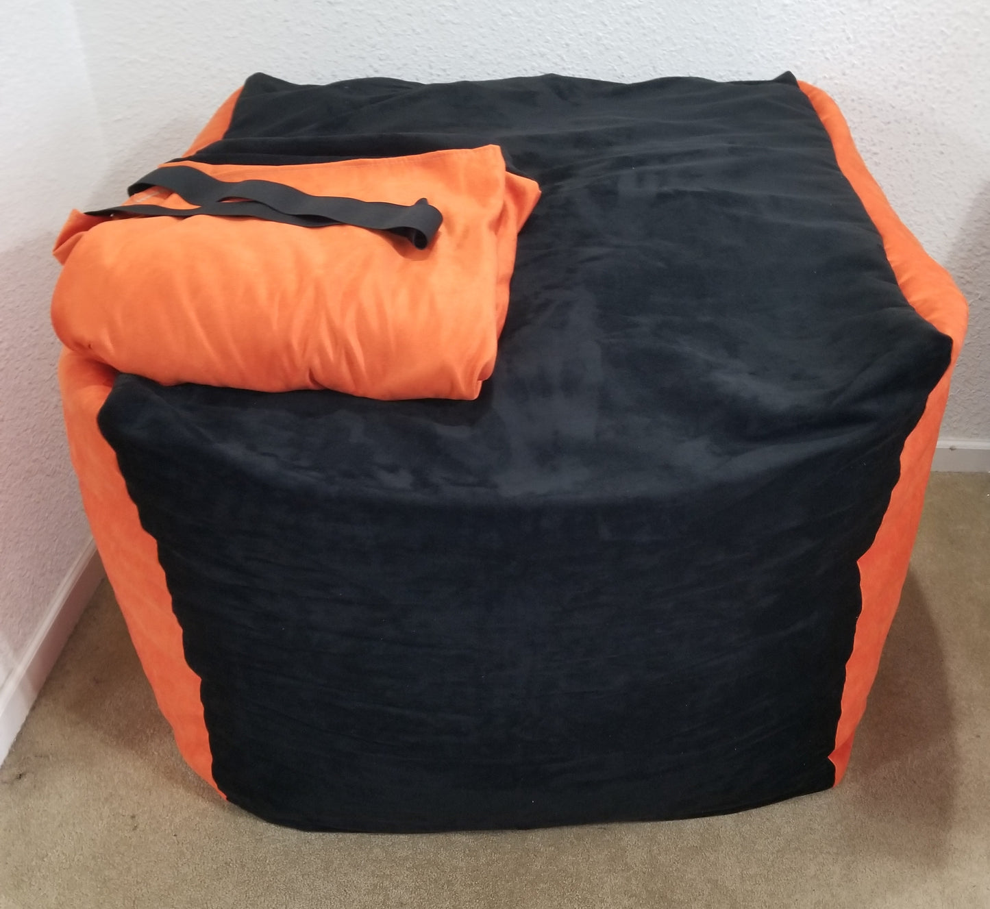 The Nesting Chair Set & Cap In Orange And Black Microfiber