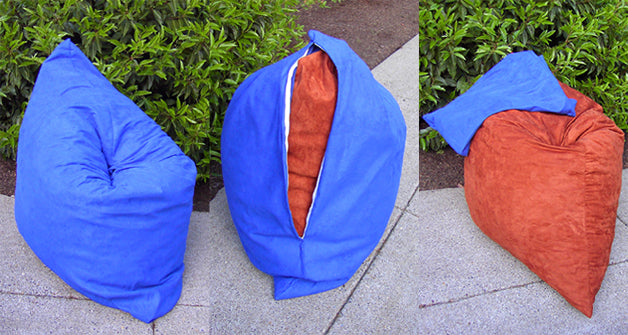 A Hug Chair & Crash Pad Having The Optional Cover Removed