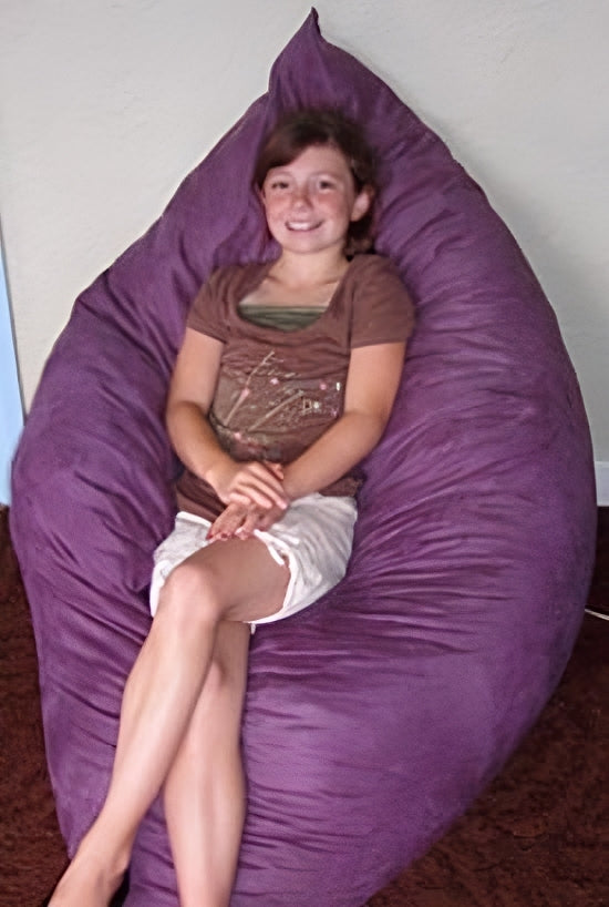 The Hug Chair & Crash Pad In Aubergine Velvet Fabric