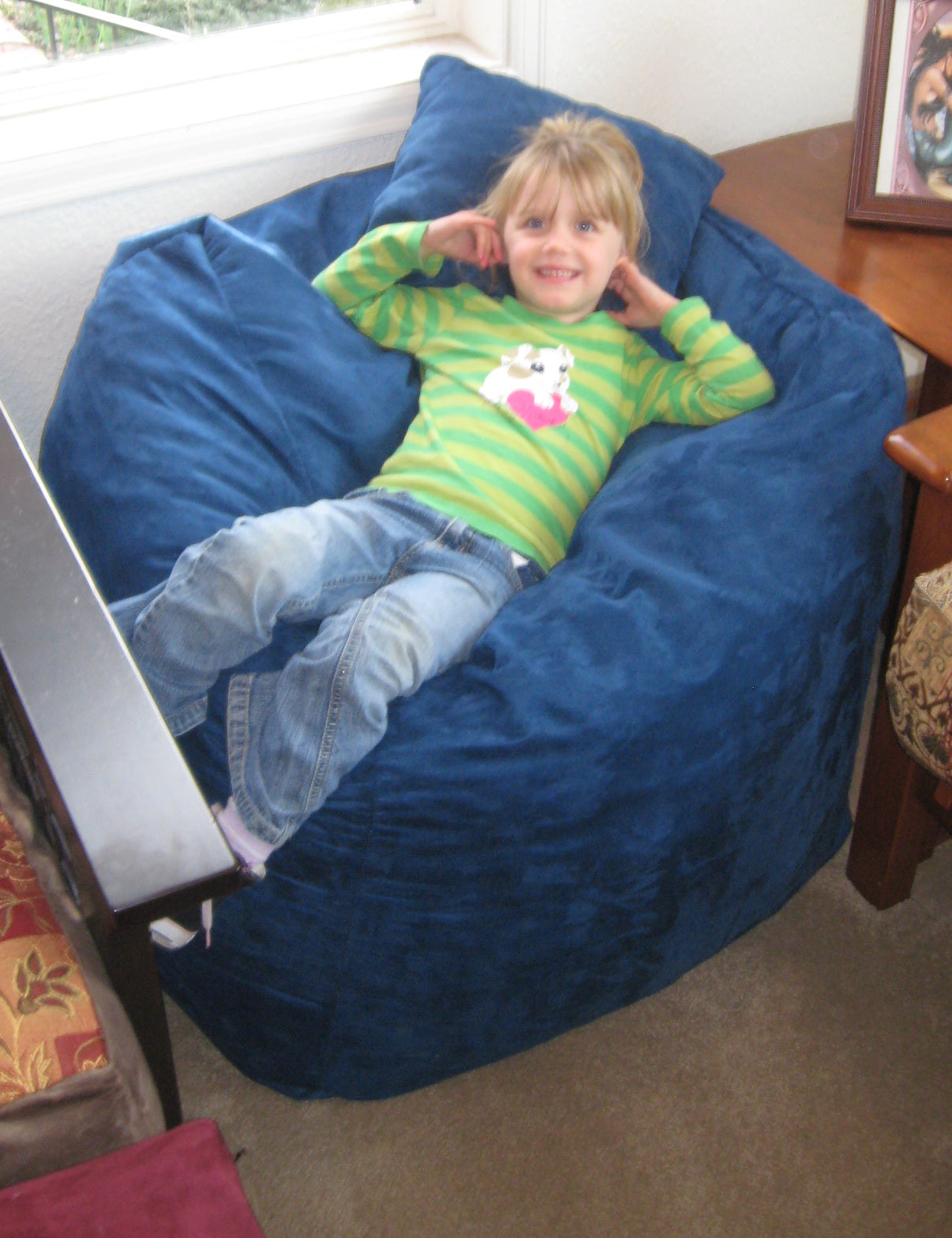 The Nesting Mini-Cube In Navy Microfiber